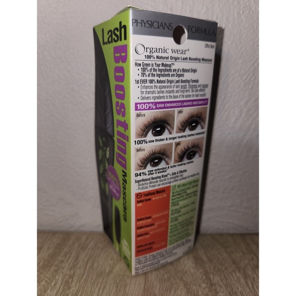 Physicians Formula Organic Wear Lash Boosting Mascara, #7561 Ultra Black - Picture 4 of 5